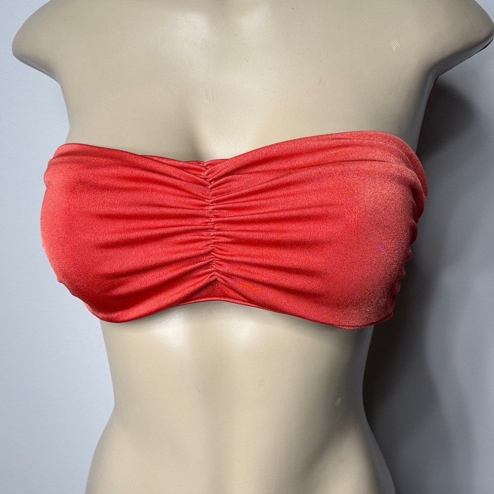 Wet Seal Coral Ruched Bandeau